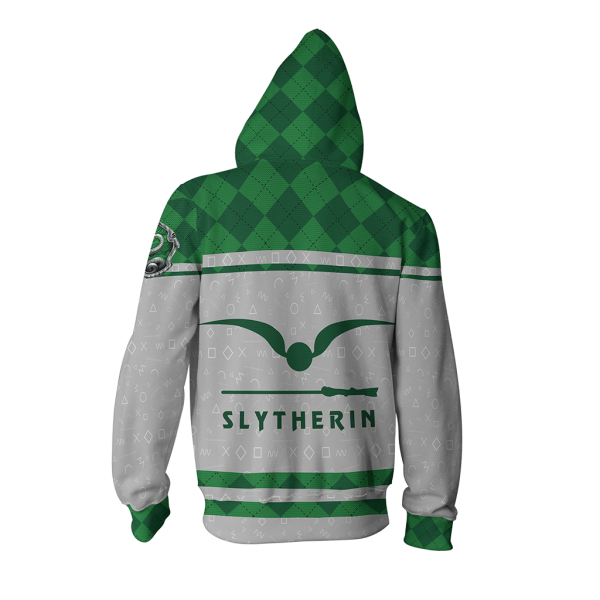 Slytherin Quidditch Team Harry Potter New Collection Zip Up Hoodie