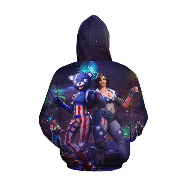 Fortnite Fireworks Team Leader 3D Hoodie