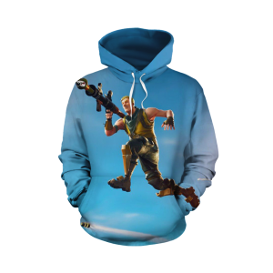 Fortnite Survivalist Jonesy Skin 3D Hoodie