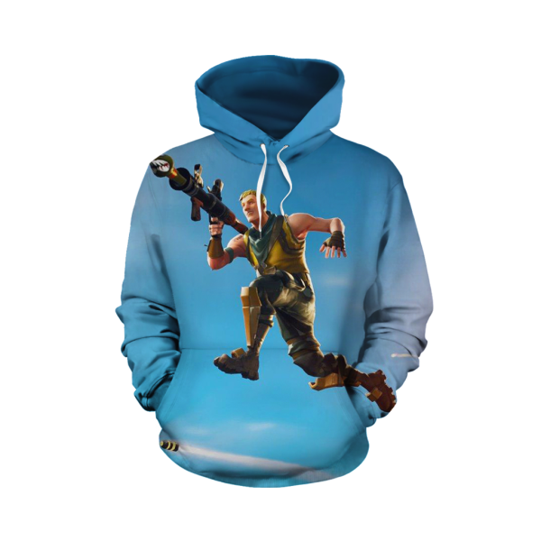 Fortnite Survivalist Jonesy Skin 3D Hoodie