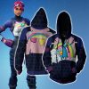 Fortnite Brite Bomber Skin Cosplay Zip Up Hoodie Jacket