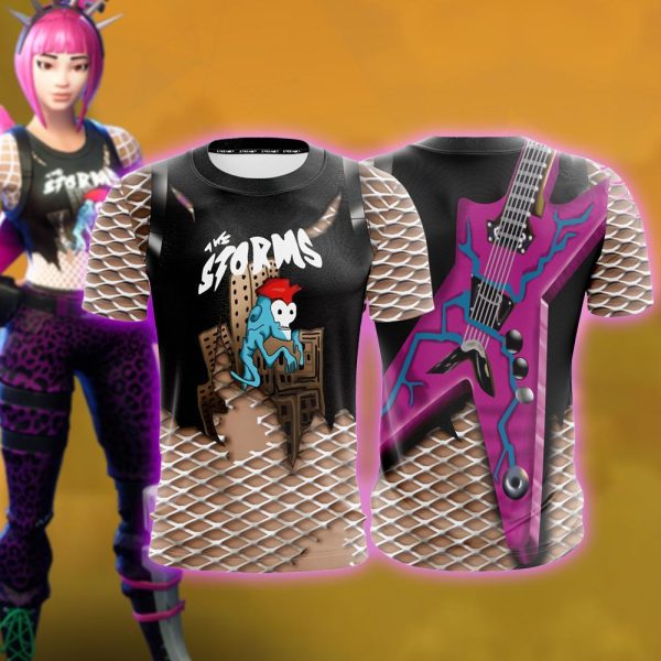 Fortnite Power Chord Skin Unisex 3D T-shirt