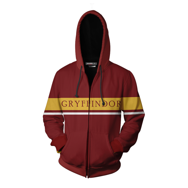 Hogwarts House Gryffindor Harry Potter Zip Up Hoodie