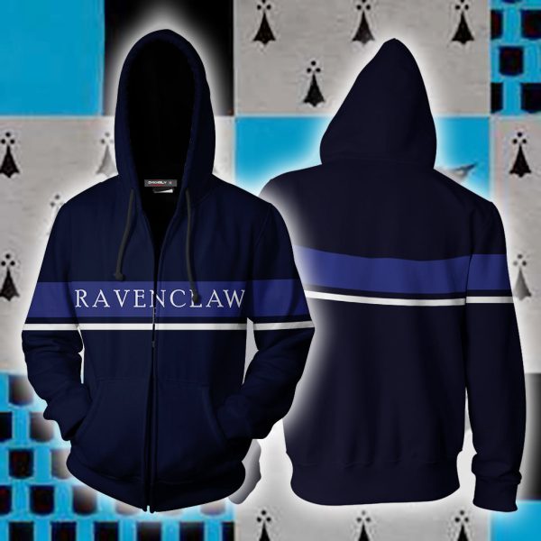 Hogwarts House Ravenclaw Harry Potter Zip Up Hoodie