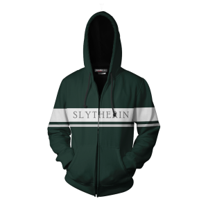 Hogwarts House Slytherin Harry Potter Zip Up Hoodie