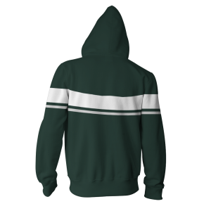 Hogwarts House Slytherin Harry Potter Zip Up Hoodie