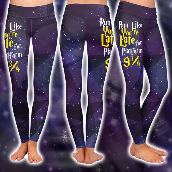 Run Like You're Late For Platform 9 3/4 Harry Potter 3D Leggings