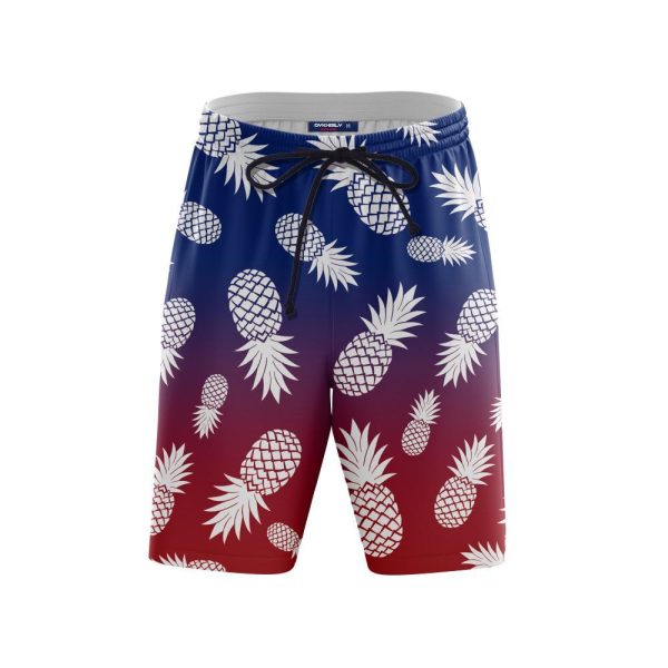 Pineapple Seamless Pattern Summer Vacation Beach Short