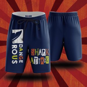 Dangerous Shark Attack Summer Vacation Beach Short