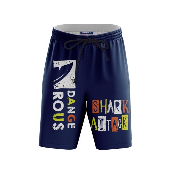 Dangerous Shark Attack Summer Vacation Beach Short