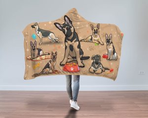 German Shepherd Hooded Blanket