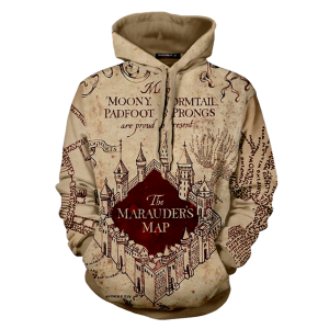 The Marauder's Map Harry Potter 3D Hoodie