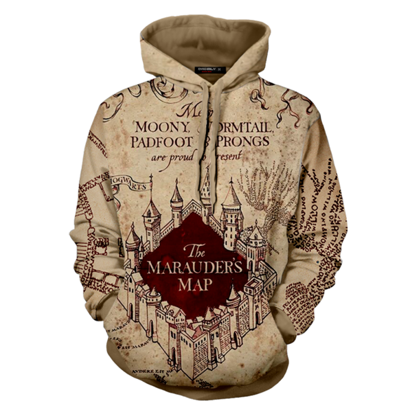 The Marauder's Map Harry Potter 3D Hoodie