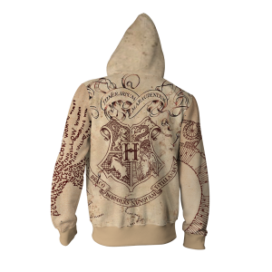 The Marauder's Map Harry Potter Zip Up Hoodie