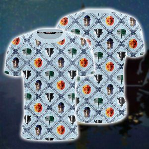 Four House Hogwarts Symbol Seamless Harry Potter Unisex 3D T-shirt