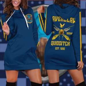 Ravenclaw Quidditch Team Est 1092 Harry Potter 3D Hoodie Dress