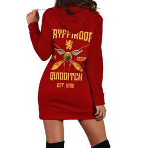 Gryffindor Quidditch Team Est 1092 Harry Potter 3D Hoodie Dress