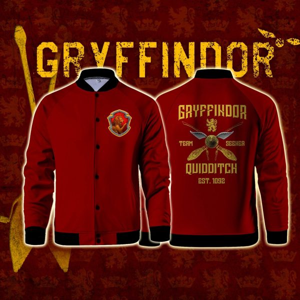 Gryffindor Quidditch Team Est 1092 Harry Potter Baseball Jacket