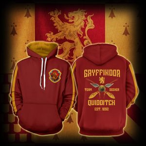 Gryffindor Quidditch Team Est 1092 Harry Potter 3D Hoodie