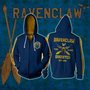 Ravenclaw Quidditch Team Est 1092 Harry Potter Zip Up Hoodie