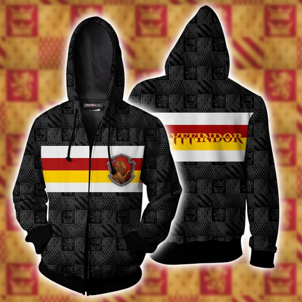 Gryffindor House Harry Potter Simple Style Zip Up Hoodie