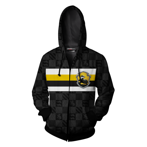 Hufflepuff House Harry Potter Simple Style Zip Up Hoodie