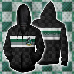 Slytherin House Harry Potter Simple Style Zip Up Hoodie