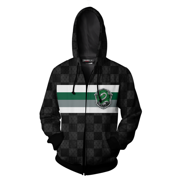 Slytherin House Harry Potter Simple Style Zip Up Hoodie