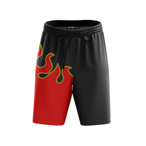 Tekken Jin Kazama Red Flame Cosplay Beach Short