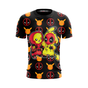 PikaPool Deadpool And Pikachu Unisex 3D T-shirt