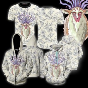 Princess Mononoke Forest Spirit Zip Up Hoodie