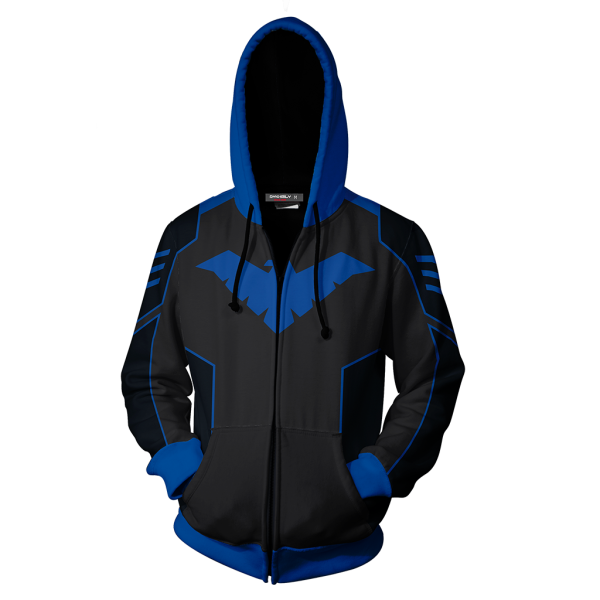 Nightwing Cosplay Zip Up Hoodie Jacket