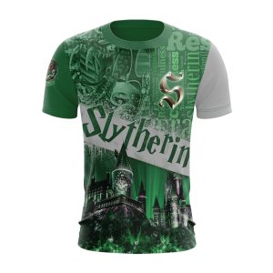 Hogwarts Castle Slytherin House Harry Potter Unisex 3D T-shirt