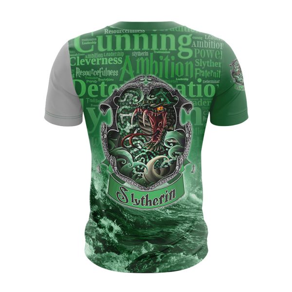 Hogwarts Castle Slytherin House Harry Potter Unisex 3D T-shirt