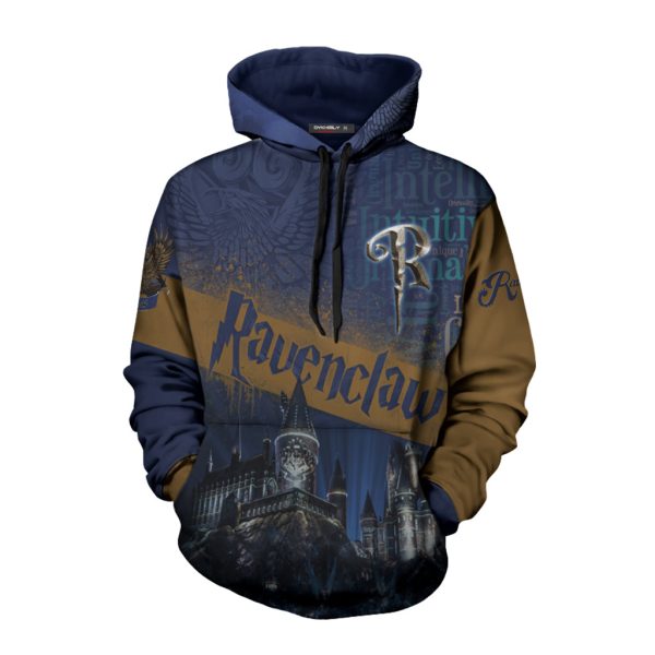 Hogwarts Castle Ravenclaw House Harry Potter 3D Hoodie