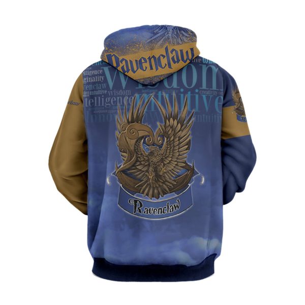 Hogwarts Castle Ravenclaw House Harry Potter 3D Hoodie