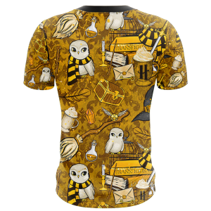 Hogwarts Hufflepuff House Pattern Harry Potter Unisex 3D T-shirt