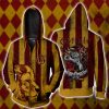 Striped Gryffindor Harry Potter Zip Up Hoodie