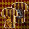 Striped Gryffindor Harry Potter Unisex 3D T-shirt