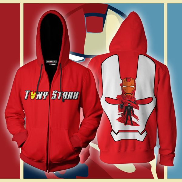 Tony Stark Iron Man Mark Zip Up Hoodie