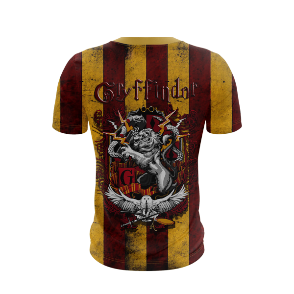 Striped Gryffindor Harry Potter Unisex 3D T-shirt