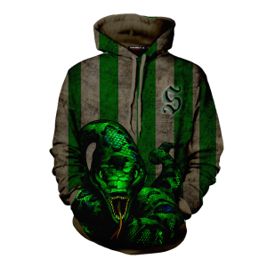 Striped Slytherin Harry Potter 3D Hoodie