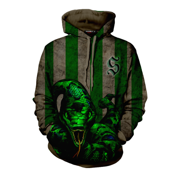 Striped Slytherin Harry Potter 3D Hoodie