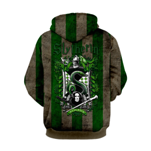 Striped Slytherin Harry Potter 3D Hoodie