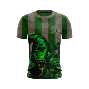 Striped Slytherin Harry Potter Unisex 3D T-shirt