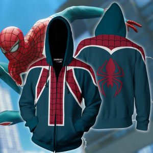 Spider-UK Cosplay PS4 New Look Zip Up Hoodie Jacket