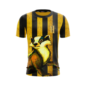 Striped Hufflepuff Harry Potter Unisex 3D T-shirt