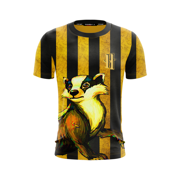 Striped Hufflepuff Harry Potter Unisex 3D T-shirt