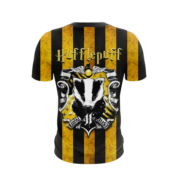 Striped Hufflepuff Harry Potter Unisex 3D T-shirt