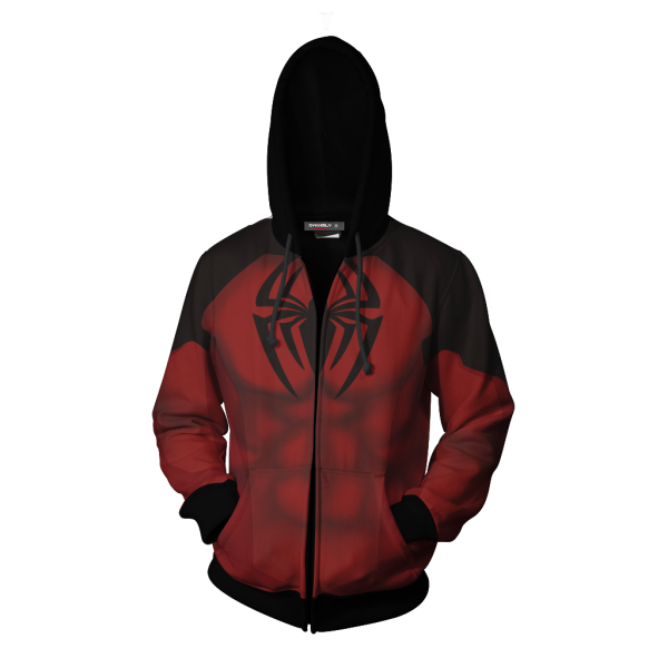 Scarlet Spider II Cosplay PS4 New Look Zip Up Hoodie Jacket